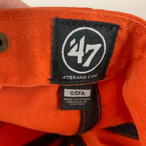 Clemson Tigers NCAA Orange 47 Brand Clean Up Relaxed Fit Strapback Adjustable Ha - Picture 6 of 6